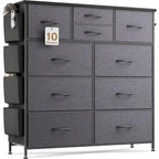 Commode à 10 tiroirs en tissu, tour de rangement pour chambre à coucher