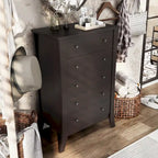 Commode verticale Vem Transitional Espresso à 5 tiroirs de Furniture of America