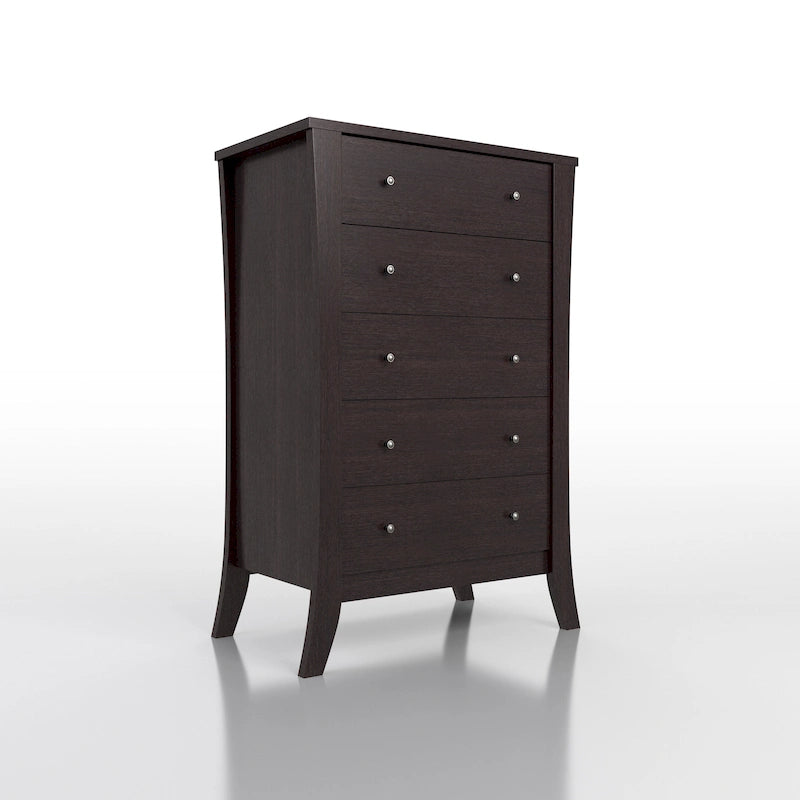 Commode verticale Vem Transitional Espresso à 5 tiroirs de Furniture of America