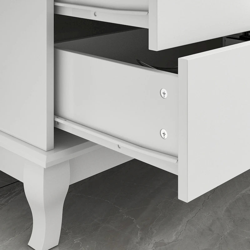 Commode double de 55,1 cm de large avec tiroirs de rangement
