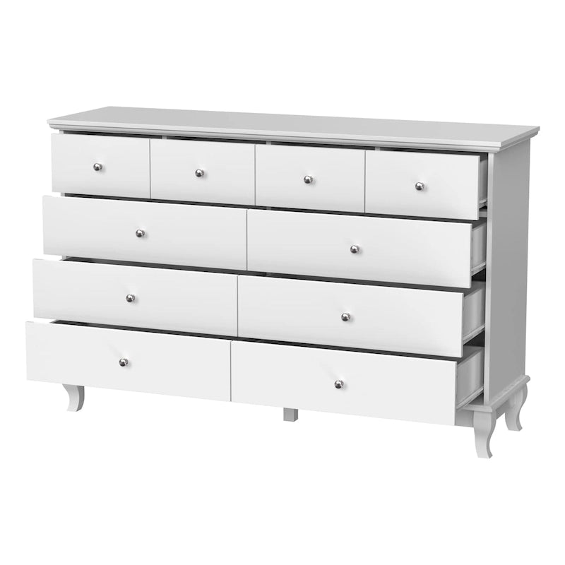 Commode double de 55,1 cm de large avec tiroirs de rangement