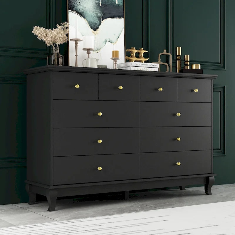 Commode double de 55,1 cm de large avec tiroirs de rangement