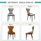 Fauteuils de salle à manger modernes à oreilles, fauteuil d'appoint sans accoudoirs avec dossier capitonné (lot de 2) - Non disponible