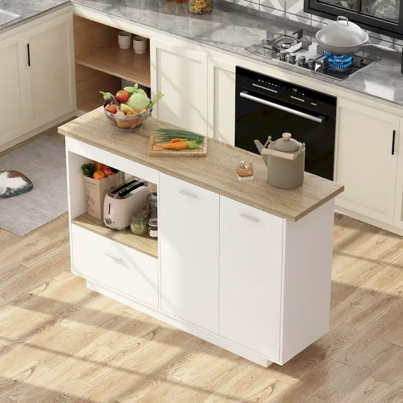 Buffet, îlot de cuisine, meuble de rangement, table extensible, table de bar
