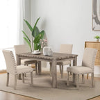 Ensemble de salle à manger Morden Fort Farmhouse, table rectangulaire et chaises, 5 pièces