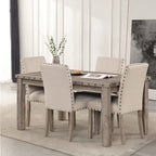 Ensemble de salle à manger Morden Fort Farmhouse, table rectangulaire et chaises, 5 pièces