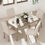 Ensemble de salle à manger Morden Fort Farmhouse, table rectangulaire et chaises, 5 pièces