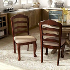 Chaises de salle à manger traditionnelles Shak en bois à dossier échelle (ensemble de 2) par Furniture of America