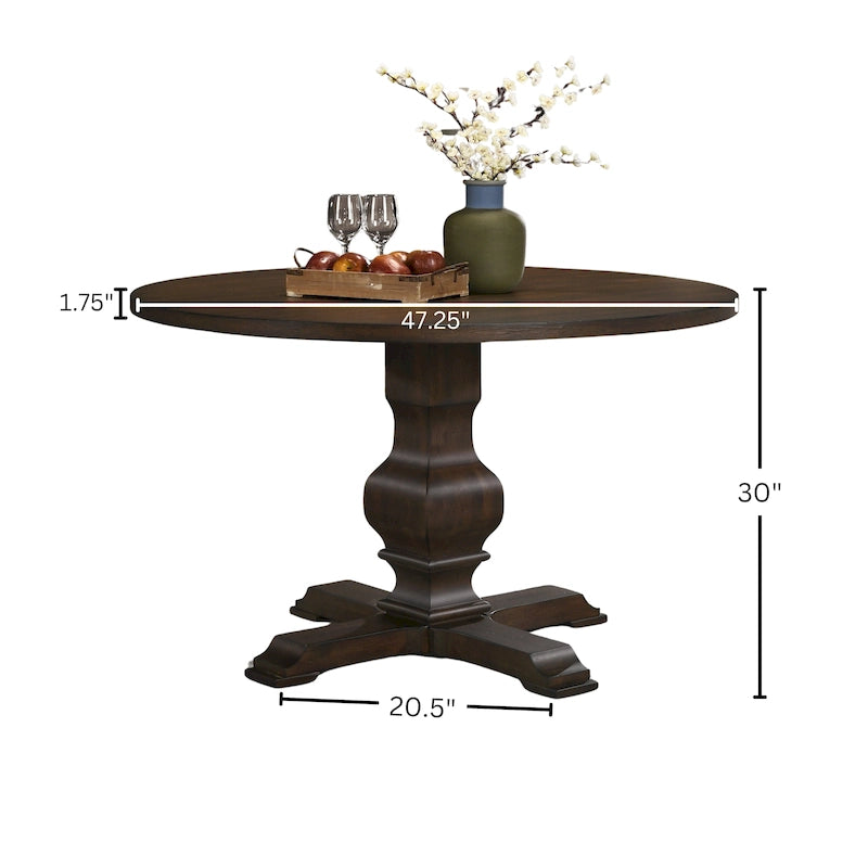 Table de salle à manger ronde à pied central Roundhill Furniture Havre - Non disponible