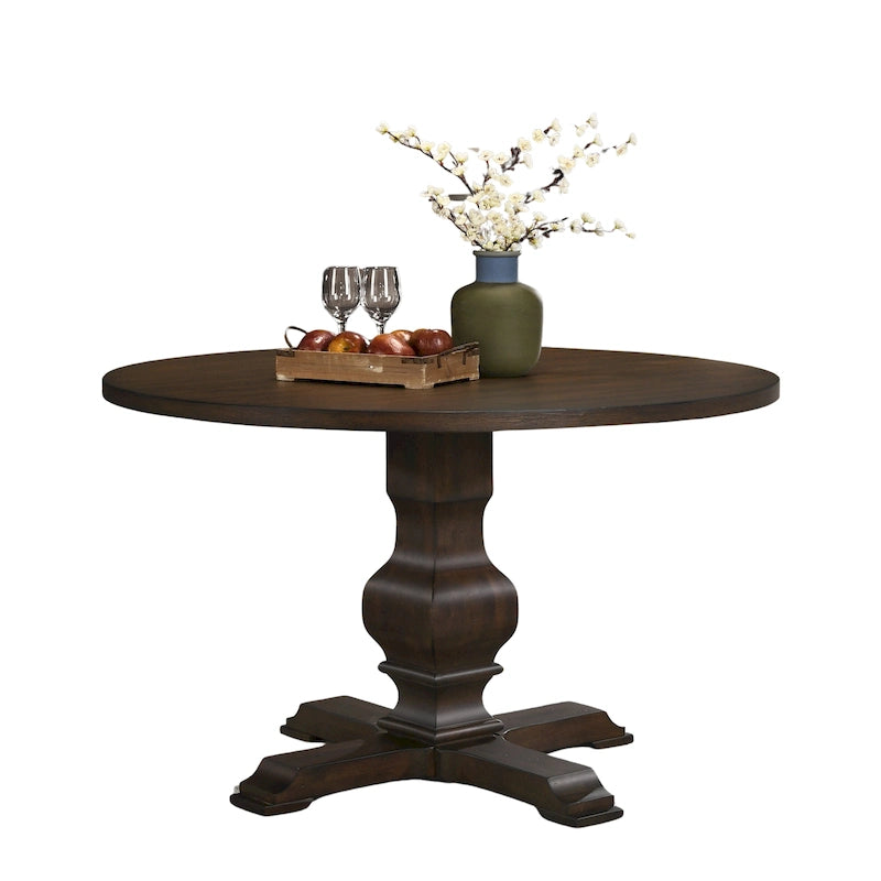Table de salle à manger ronde à pied central Roundhill Furniture Havre - Non disponible