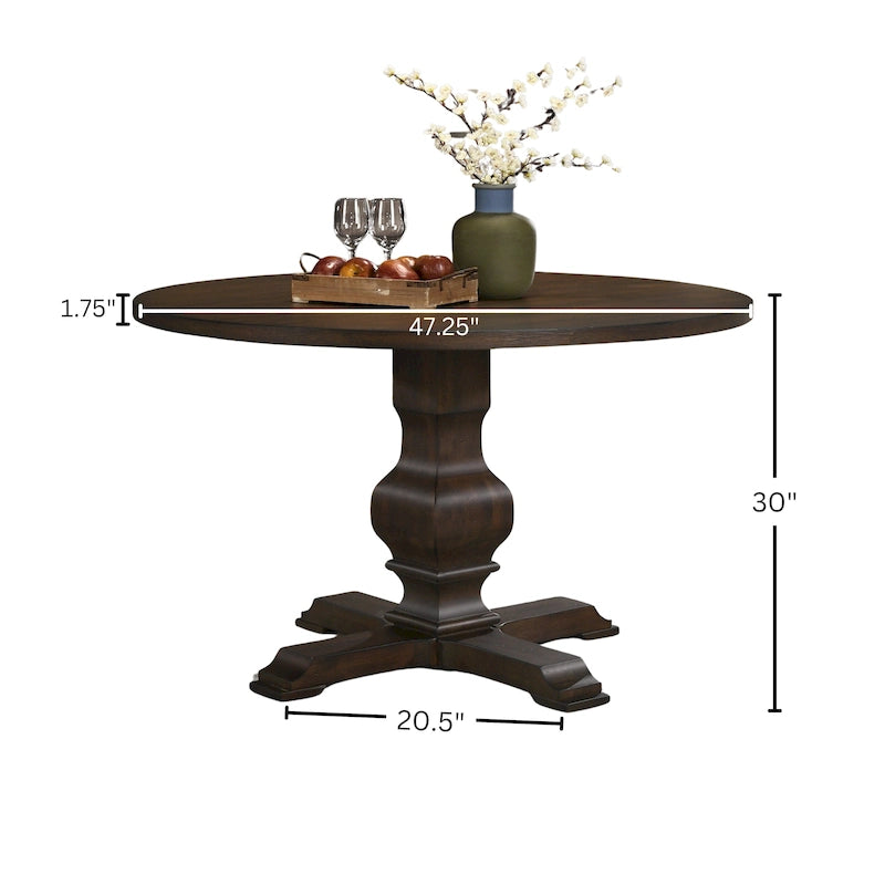 Table de salle à manger ronde à pied central Roundhill Furniture Havre - Non disponible