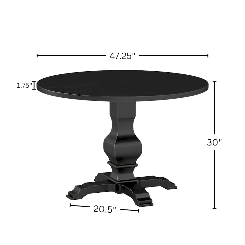 Table de salle à manger ronde à pied central Roundhill Furniture Havre - Non disponible