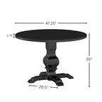 Table de salle à manger ronde à pied central Roundhill Furniture Havre - Non disponible