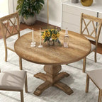 Table de salle à manger ronde à pied central Roundhill Furniture Havre - Non disponible