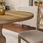 Table de salle à manger ronde à pied central Roundhill Furniture Havre - Non disponible