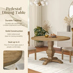 Table de salle à manger ronde à pied central Roundhill Furniture Havre - Non disponible