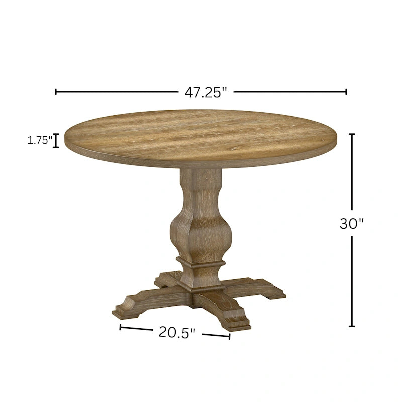 Table de salle à manger ronde à pied central Roundhill Furniture Havre - Non disponible
