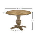 Table de salle à manger ronde à pied central Roundhill Furniture Havre - Non disponible