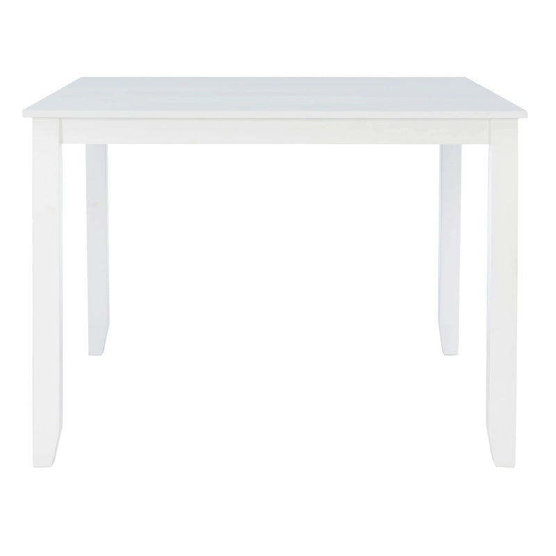 Table de salle à manger carrée Catron blanche à hauteur comptoir