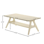 Table basse en bois avec étagère Arona de Roundhill Furniture, style moderne du milieu du siècle