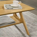 Table basse en bois avec étagère Arona de Roundhill Furniture, style moderne du milieu du siècle