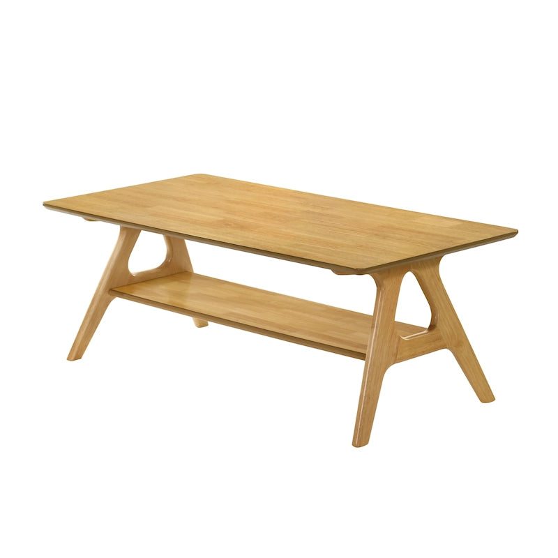 Table basse en bois avec étagère Arona de Roundhill Furniture, style moderne du milieu du siècle