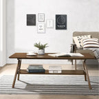Table basse en bois avec étagère Arona de Roundhill Furniture, style moderne du milieu du siècle