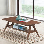 Table basse en bois avec étagère Arona de Roundhill Furniture, style moderne du milieu du siècle