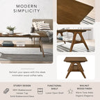 Table basse en bois avec étagère Arona de Roundhill Furniture, style moderne du milieu du siècle