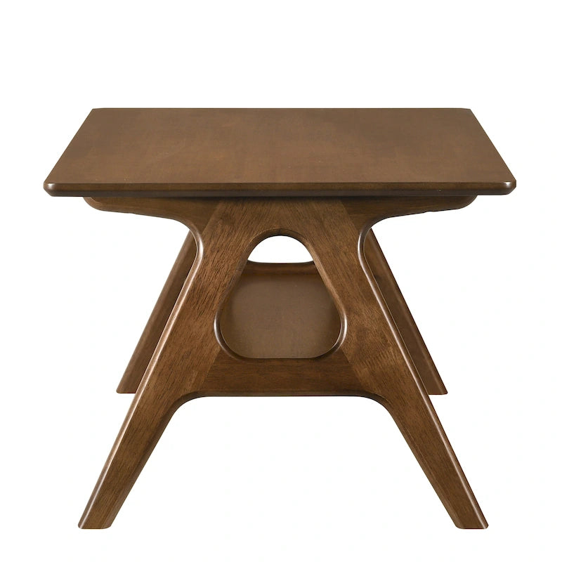 Table basse en bois avec étagère Arona de Roundhill Furniture, style moderne du milieu du siècle
