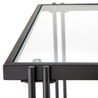 Table d'appoint Lifestorey Folio en métal et verre