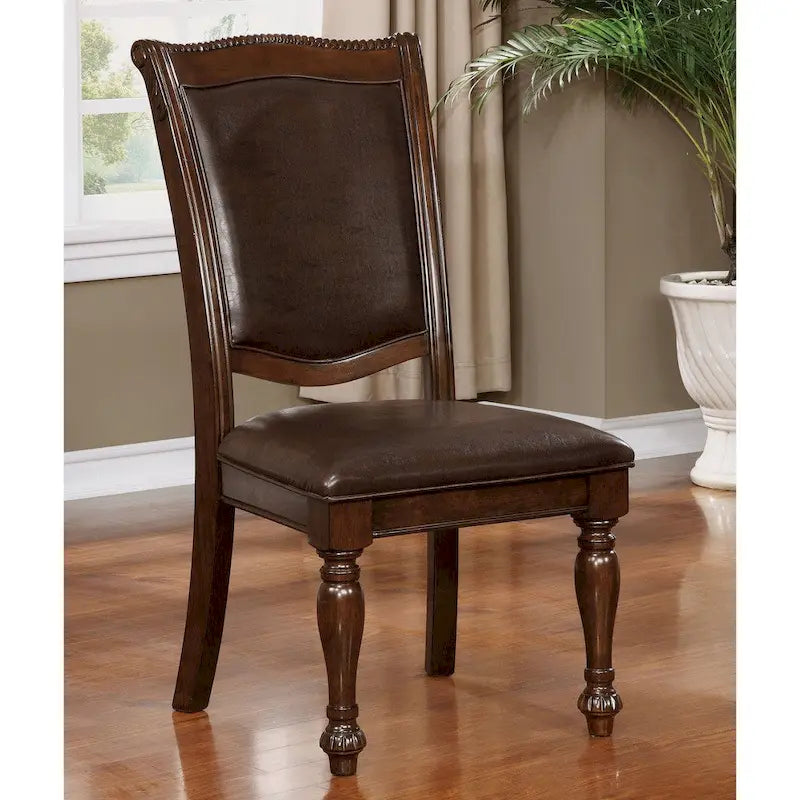 Chaises de salle à manger traditionnelles en similicuir Copper Grove Madzharovo (lot de 2)