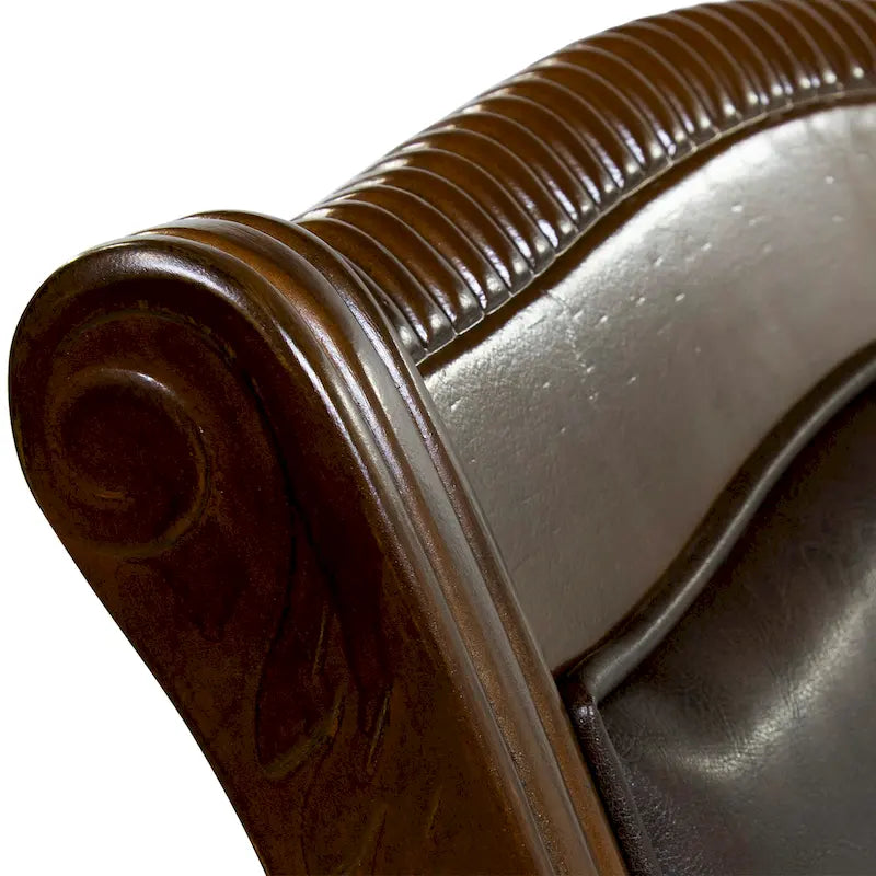 Chaises de salle à manger traditionnelles en similicuir Copper Grove Madzharovo (lot de 2)