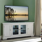 Leick Home 85386 Corner TV Stand with Enclosed Storage