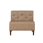 Banc d'angle moderne de style ferme, recouvert de similicuir/tissu Allard