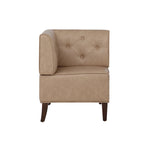 Banc d'angle moderne de style ferme, recouvert de similicuir/tissu Allard