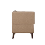 Banc d'angle moderne de style ferme, recouvert de similicuir/tissu Allard