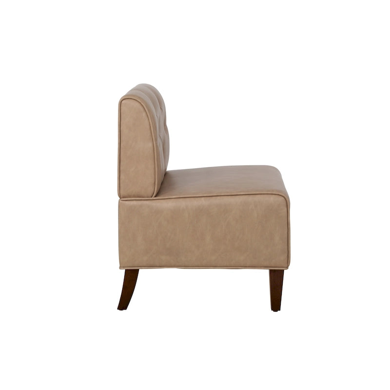 Banc d'angle moderne de style ferme, recouvert de similicuir/tissu Allard