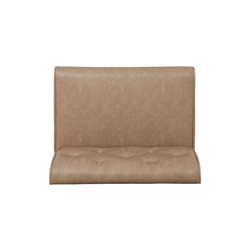 Banc d'angle moderne de style ferme, recouvert de similicuir/tissu Allard