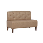 Banc d'angle moderne de style ferme, recouvert de similicuir/tissu Allard