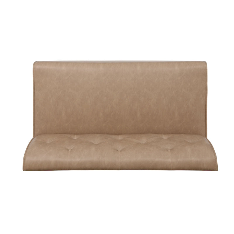 Banc d'angle moderne de style ferme, recouvert de similicuir/tissu Allard