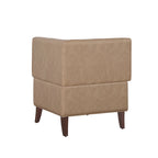 Banc d'angle moderne de style ferme, recouvert de similicuir/tissu Allard