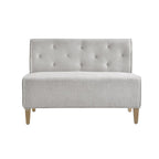 Banc d'angle moderne de style ferme, recouvert de similicuir/tissu Allard