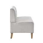 Banc d'angle moderne de style ferme, recouvert de similicuir/tissu Allard