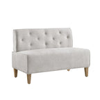 Banc d'angle moderne de style ferme, recouvert de similicuir/tissu Allard