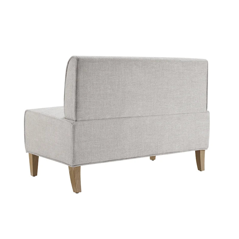 Banc d'angle moderne de style ferme, recouvert de similicuir/tissu Allard