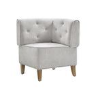 Banc d'angle moderne de style ferme, recouvert de similicuir/tissu Allard