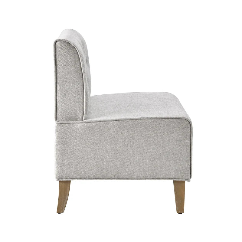 Banc d'angle moderne de style ferme, recouvert de similicuir/tissu Allard