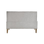 Banc d'angle moderne de style ferme, recouvert de similicuir/tissu Allard