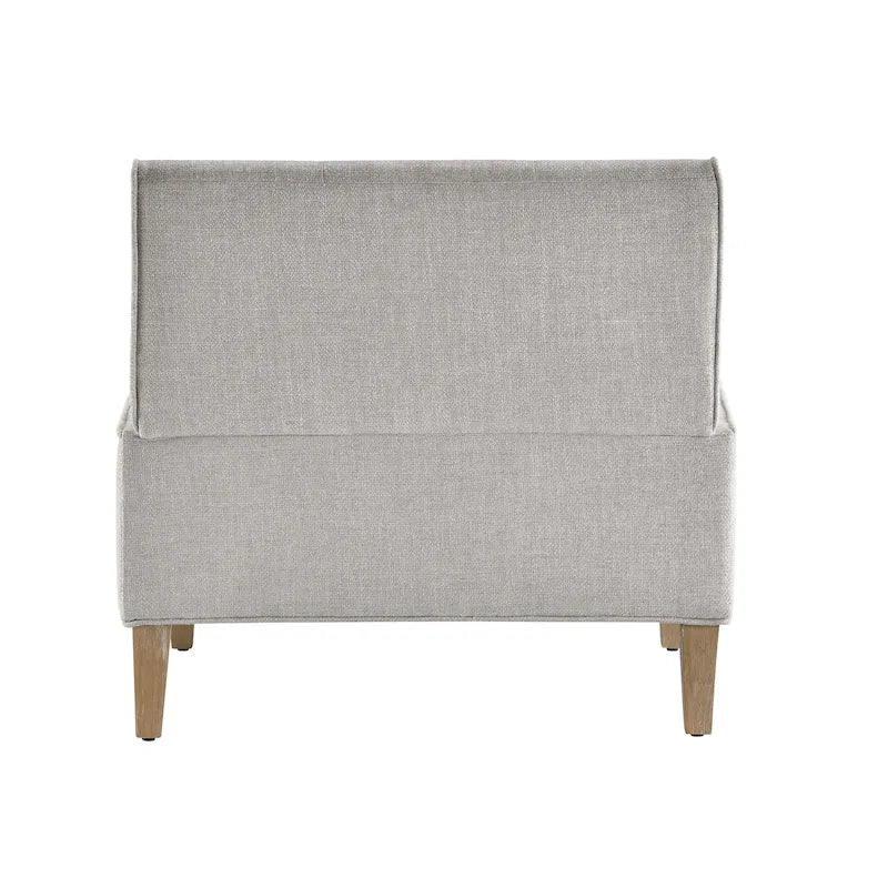 Banc d'angle moderne de style ferme, recouvert de similicuir/tissu Allard
